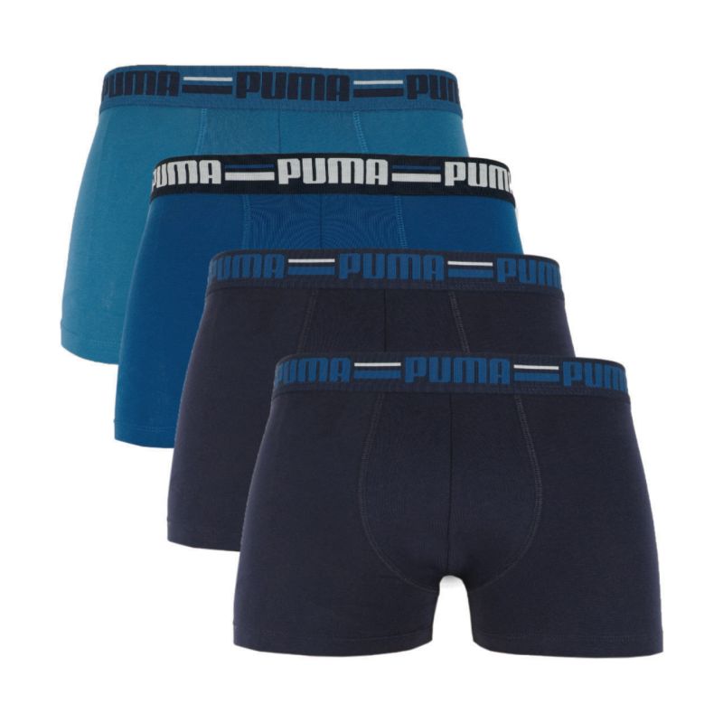Puma Brand Elastic Men's Boxer Shorts 4-Pack Navy/Blue 938197 02 Clothing Your Sports Performance