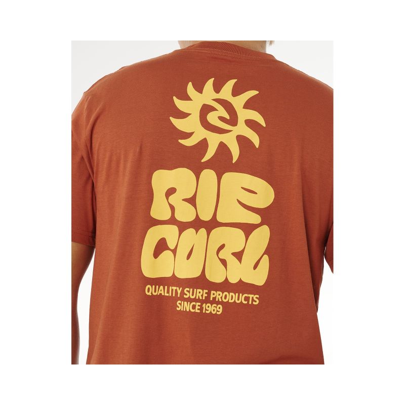 Men's RIP CURL Pacific Rinse Glass Off Tee Brown