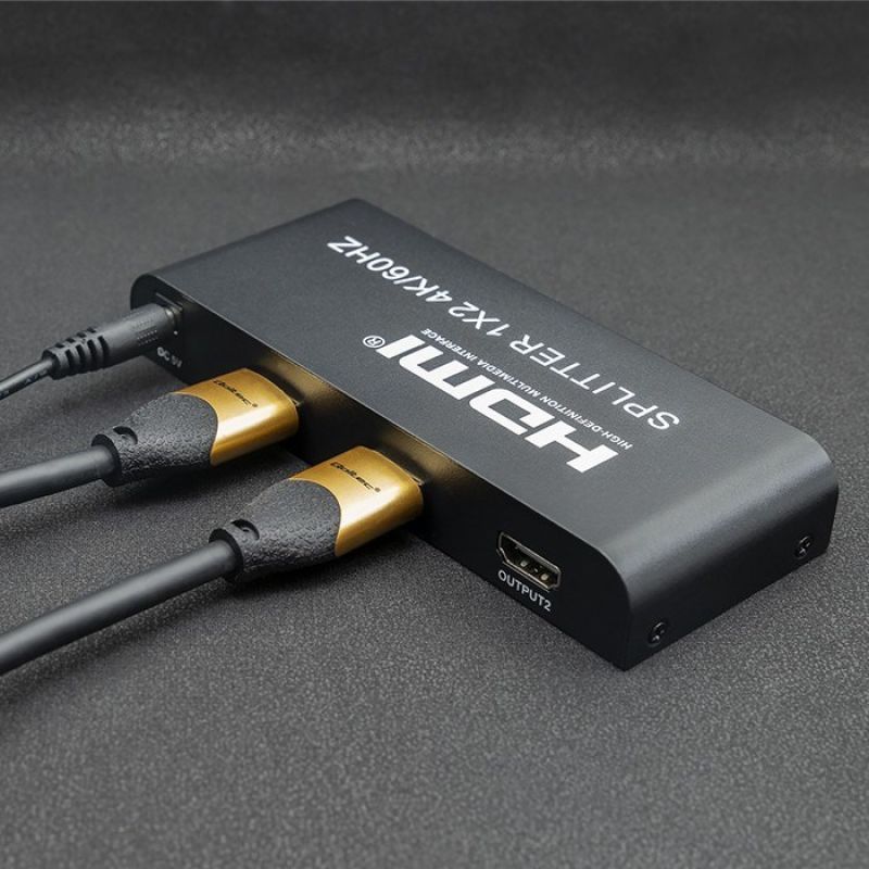 QOLTEC SPLITTER 2XHDMI 4KX2K | 6GB/S | 60HZ Kable i adaptery/Adaptery, przejściówki Your Sports Performance