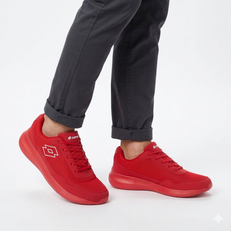 Lotto CONNECT lightweight mesh red sneakers Lotto