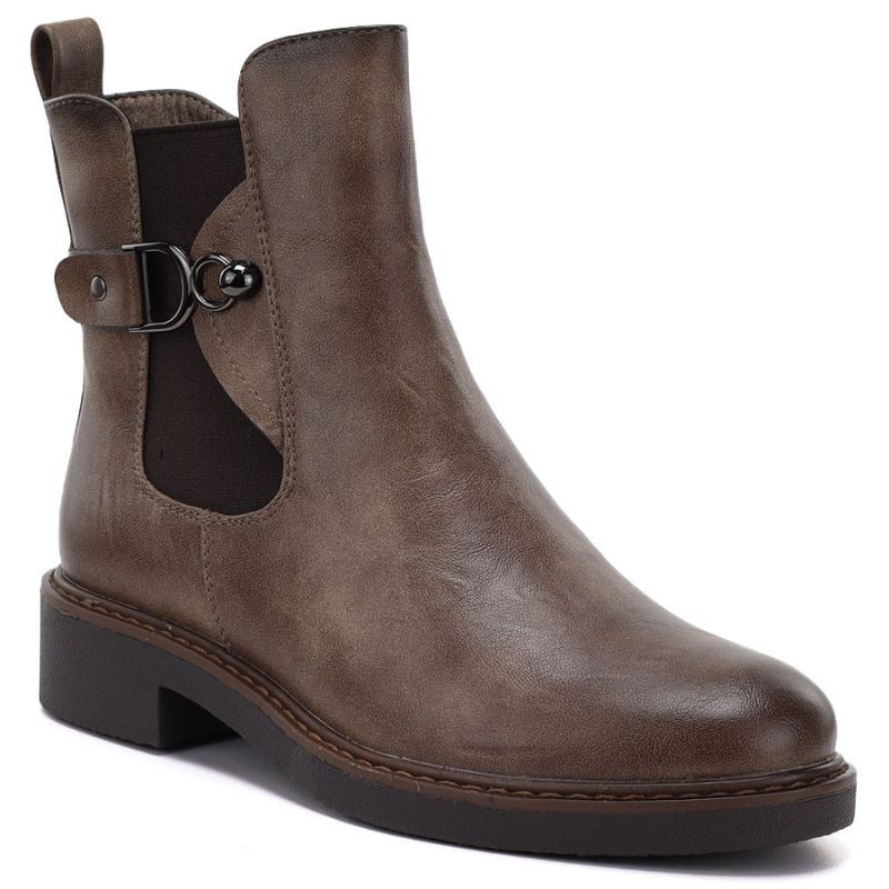 Women's ankle boots, insulated, brown, M.Daszyński SA252-7