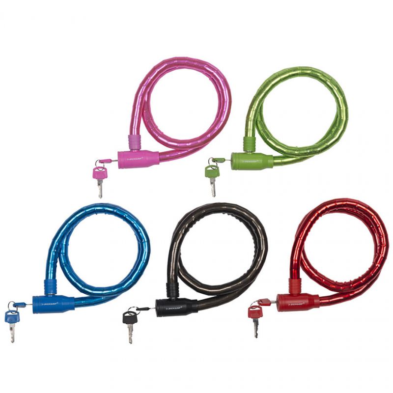 Bicycle lock Dunlop cable lock D18mm 80 cm ST 5ass 63749 Accessories/Bicycle/Akcesoria rowerowe Your Sports Performance