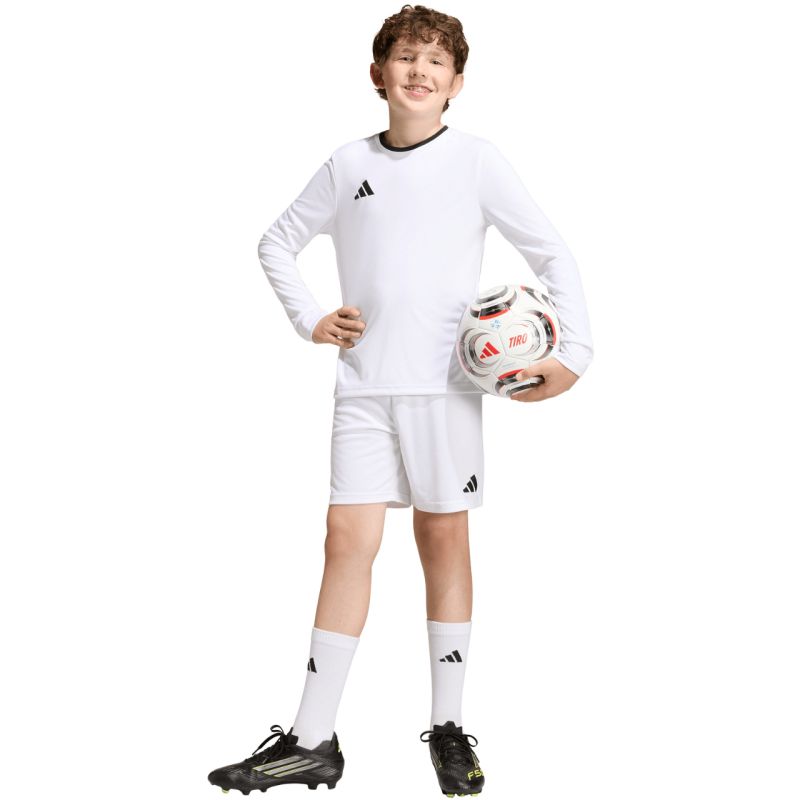 adidas Entrada 26 Long Sleeve Jersey Kids’ Shirt, White, KF5874