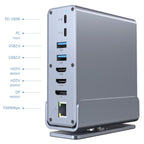 GEMBIRD MULTI ADAPTER USB TYPE CF 15IN1 (USB AF-PORTS V.2X2+V.3X3, TYPE CF+HDMIX2+DISPLAYPORT+PD+CARD READER+GIGALAN+AUDIO GRAY Kable i adaptery/Adaptery, przejściówki Your Sports Performance