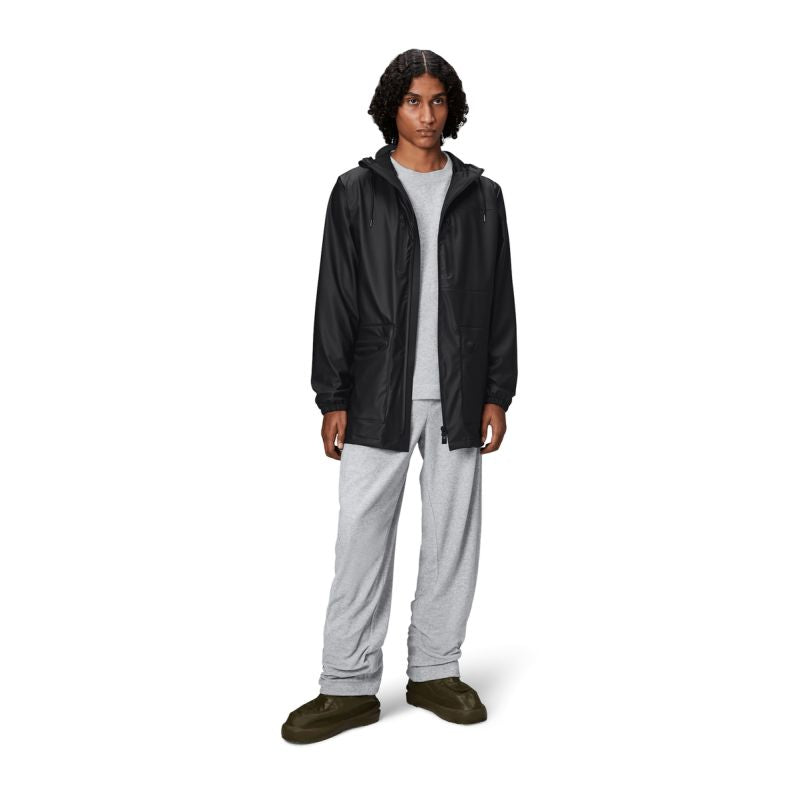 Rains CARGO LONG JACKET W3 12060 01 BLACK Clothing Your Sports Performance