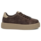 Women's leather platform sneakers, brown, Filippo DP6119