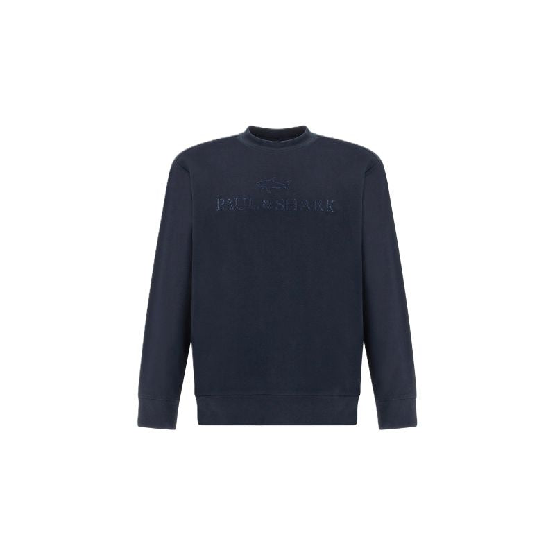 Paul&Shark men's cotton and lyocell sweatshirt, navy blue 26411803-50