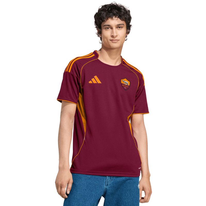 Men's adidas AS Roma 25/26 Home Burgundy Jersey JP4184 In preparation Adidas