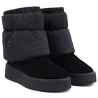 Black leather platform snow boots Big Star UU274731