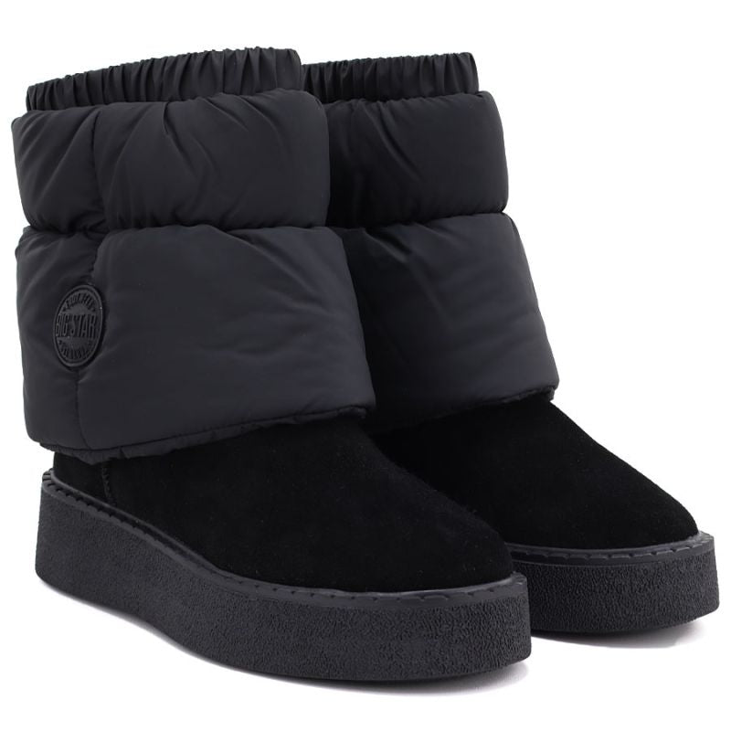 Black leather platform snow boots Big Star UU274731