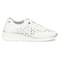Women's leather openwork shoes, white Filippo DP6714 Filippo