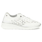 Women's leather openwork shoes, white Filippo DP6714 Filippo