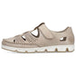 Rieker W RKR651 beige leather openwork shoes with velcro Footwear/Lifestyle/Rieker Your Sports Performance