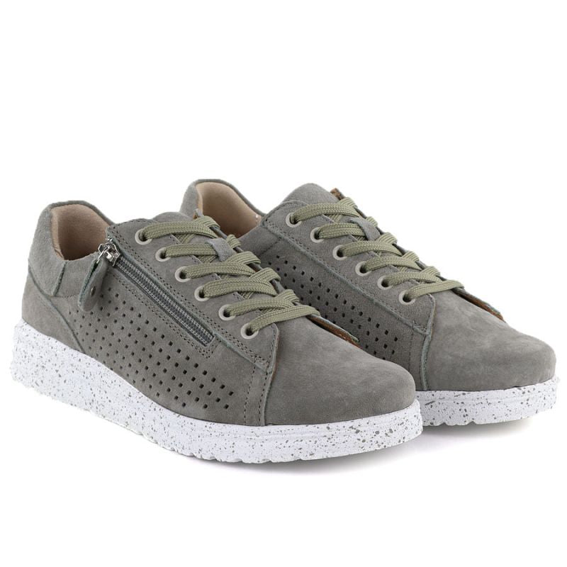Women's leather openwork shoes on a green platform M.Daszyński 26PB17-04 M. Daszyński