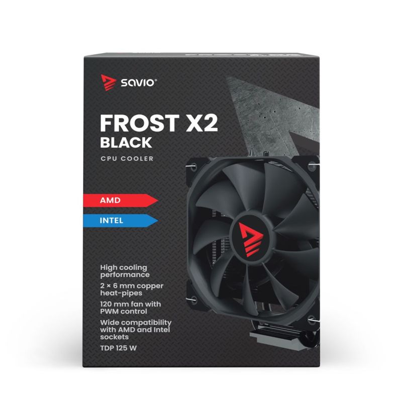 SAVIO CPU COOLER FROST BLACK X2 Chłodzenie/Chłodzenie CPU Your Sports Performance