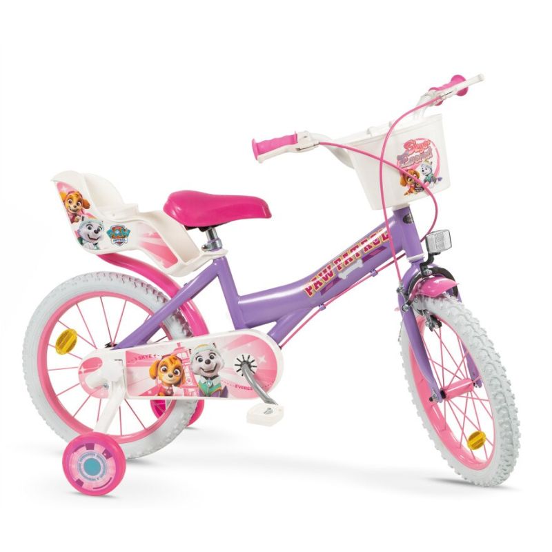 Children's bike 16" Paw Patrol Violet 1680 Girl + Children's helmet Paw Patrol pink TOIMSA 10896 (Gry i zabawki) Sport i rekreacja/Rowery dziecięce Your Sports Performance