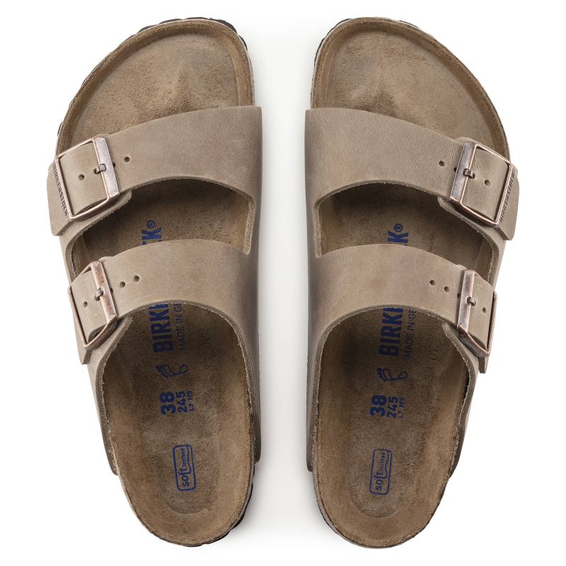 Birkenstock Arizona Soft Footbed Oiled Leather Tabacco Brown Narrow Women's/Men's Slides (0552813) Footwear/Lifestyle/Birkenstock/Klapki/chodaki Birkenstock
