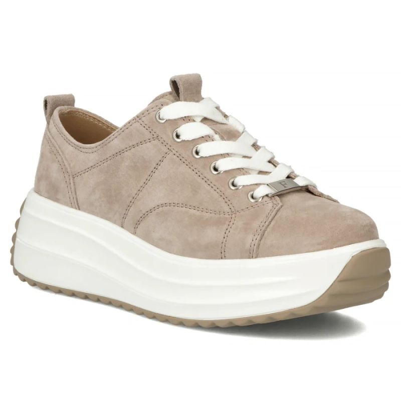 Beige women's leather platform shoes Filippo DP6795 To be categorized Your Sports Performance