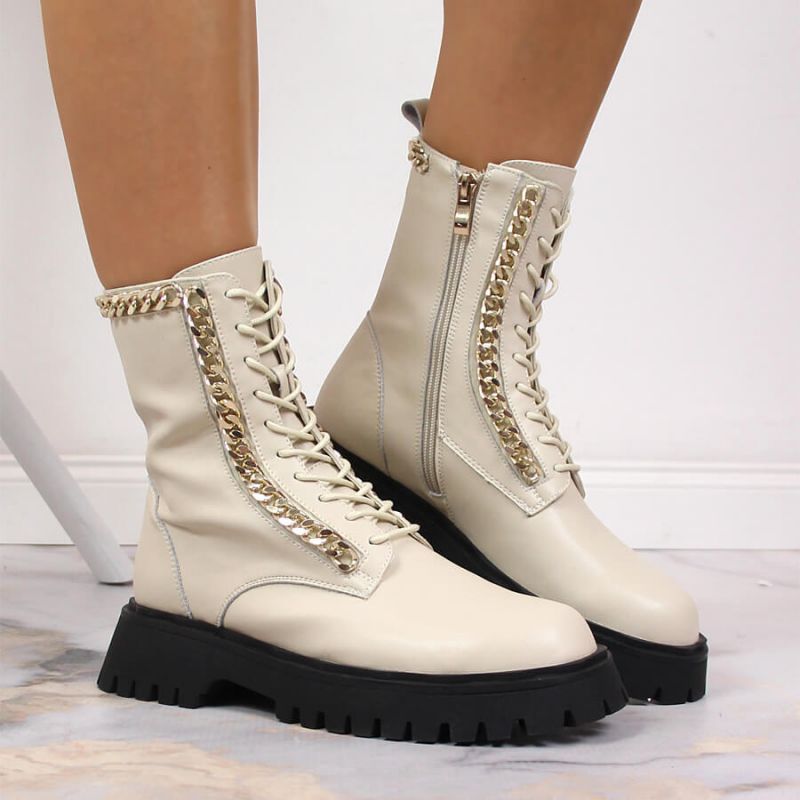 Leather ankle boots with a chain insulated Artiker W HBH40 Footwear/Outdoor/Artiker Your Sports Performance