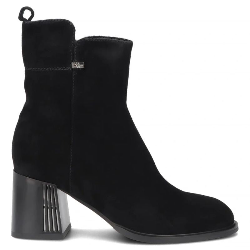 Black Women’s Leather Heeled Ankle Boots Filippo DBT8191