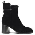 Black Women’s Leather Heeled Ankle Boots Filippo DBT8191