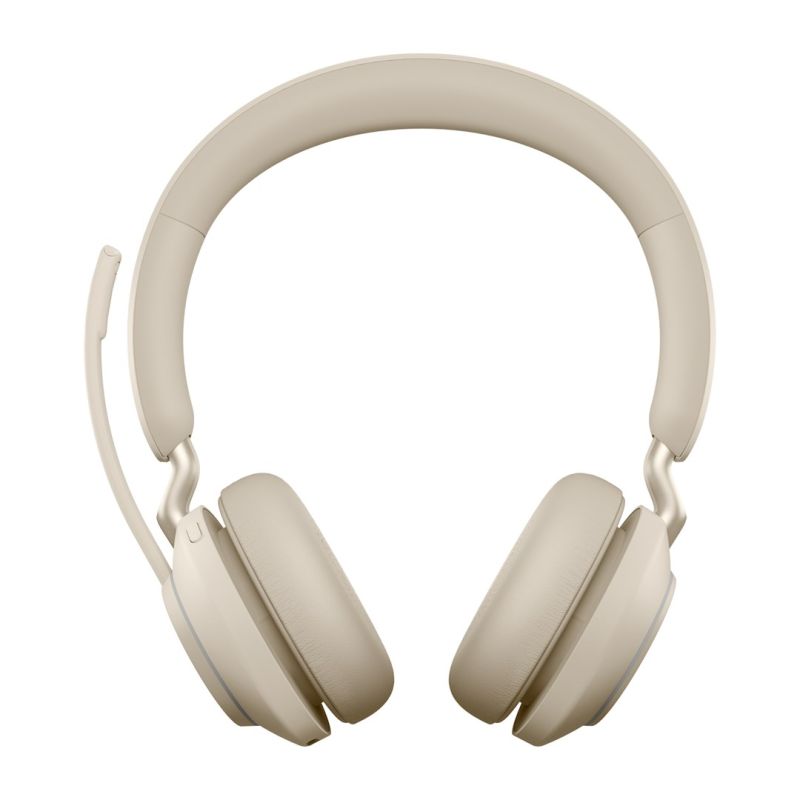Jabra Evolve2 65 UC Stereo Link380c Wireless Over-Ear Headphones, Beige In preparation Your Sports Performance