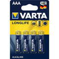VARTA Longlife LR03 (AAA) alkaline battery pack (x 4) Baterie, akumulatorki i ładowarki/Baterie Your Sports Performance