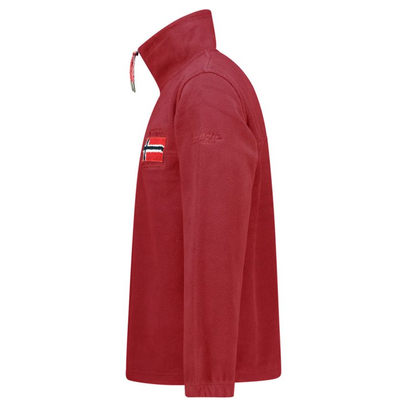 Geographical Norway TEQUATEUR BURGUNDY DB MEN 233 Men's Fleece Jacket (WZ6696H/GN-BURGUNDY)