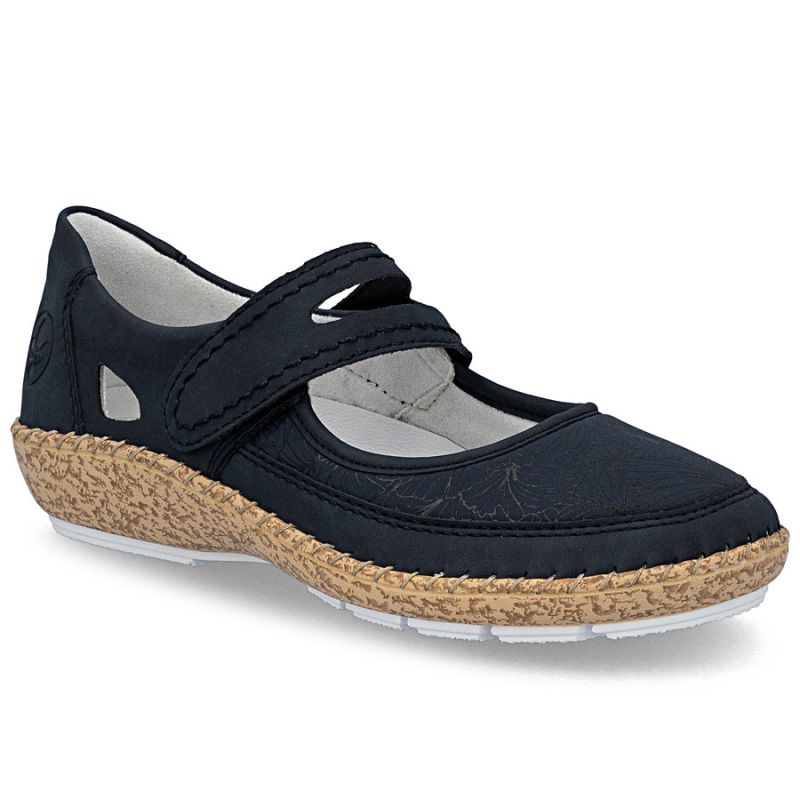 Women's Velcro Shoes Navy Blue Rieker 44859-14 To be categorized Your Sports Performance
