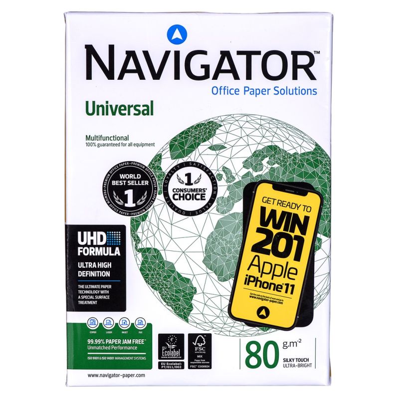 Office copier paper Universal Premium Navigator 8247A80 (A4; 80g/m2; 500 sheets; white paper) Artykuły papiernicze/Papier Xero Your Sports Performance