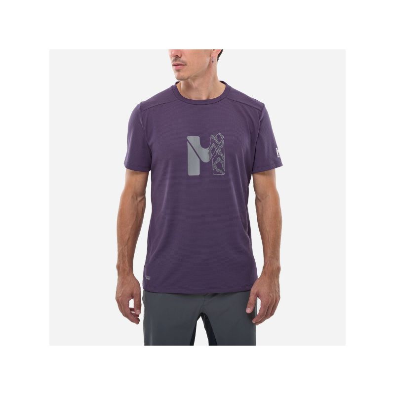 MILLET Kamet Map Ts Ss M purple men's t-shirt