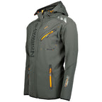 Men’s Softshell Jacket Geographical Norway ROYAUTE DGREY-ORANGE GTX MEN 068 (WW4643H/GN-DARK GREY / ORANGE)