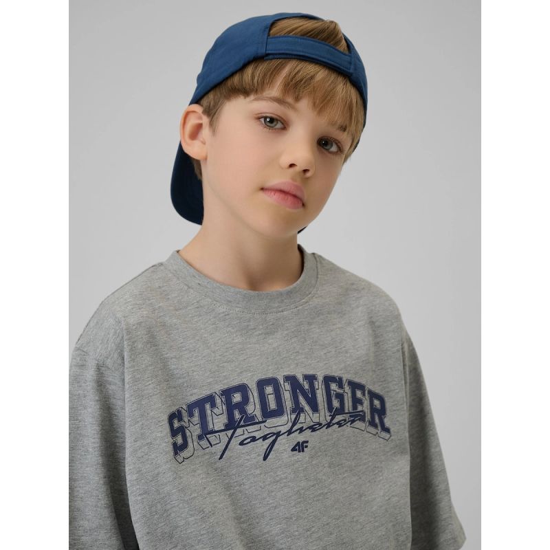 Boy's loose T-shirt with print 4F 4FJRSS26TTSHM3465-27M 4f