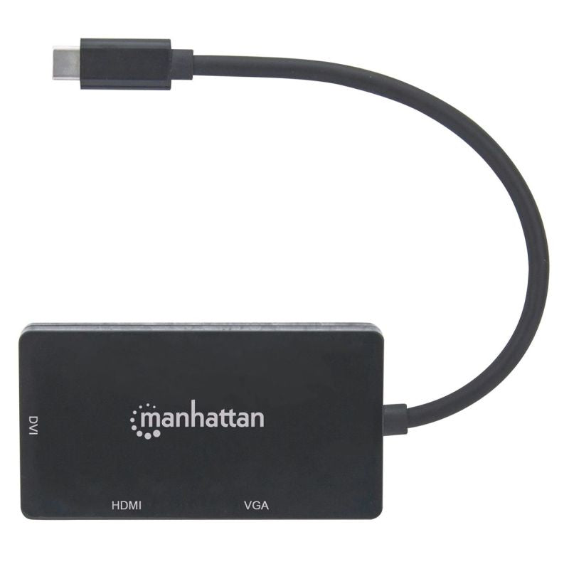MANHATTAN ADAPTER MULTIPORT USB-C 3.1 TO HDMI/DVI/VGA M/F Kable i adaptery/Adaptery, przejściówki Your Sports Performance