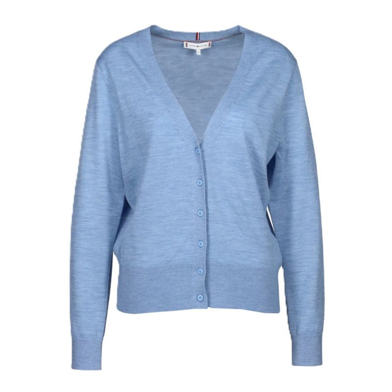 TOMMY HILFIGER WOMEN'S MERINO V-NK CARDIGAN In preparation Your Sports Performance