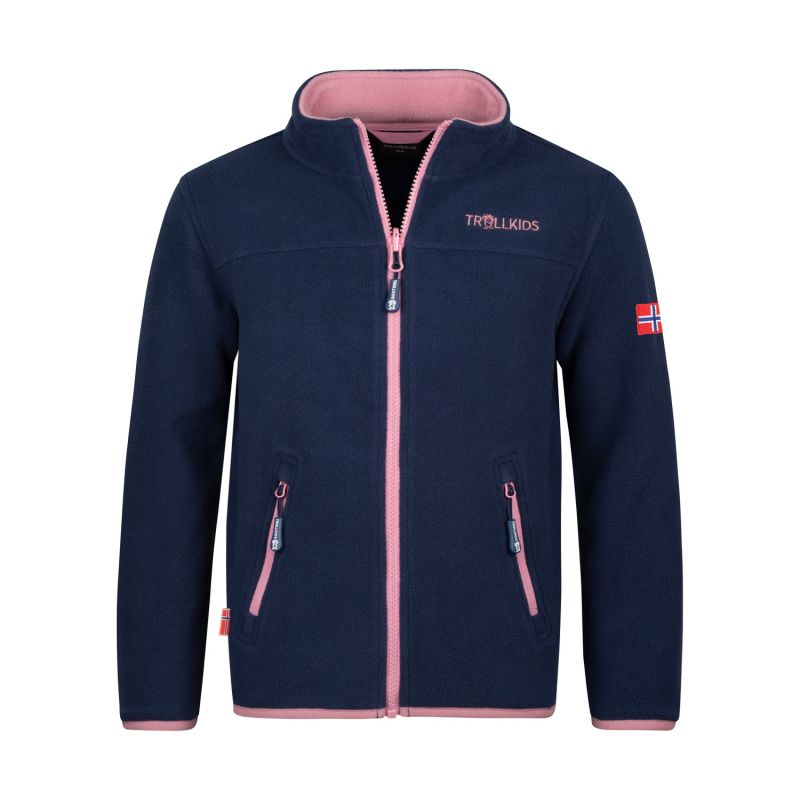 Trollkids Girls Oppdal Jacket XT fleece jacket for girls (415-166) Trollkids