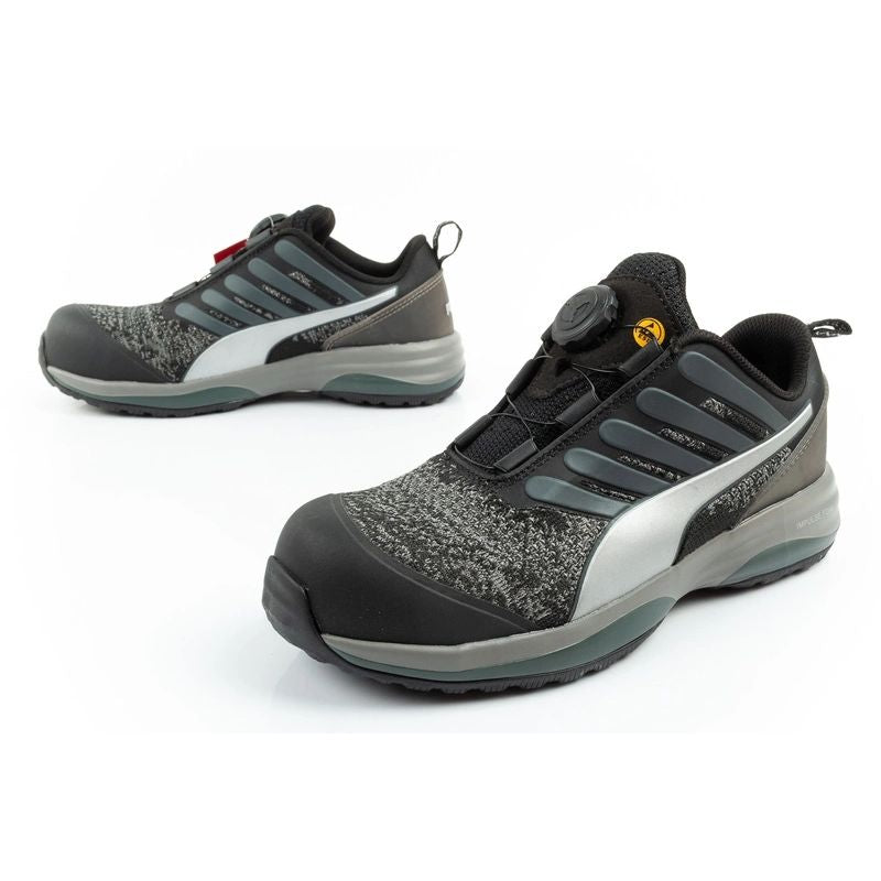 Puma Charge Black Disc Low S1P ESD HRO SRC Work Shoes Black BOA Puma
