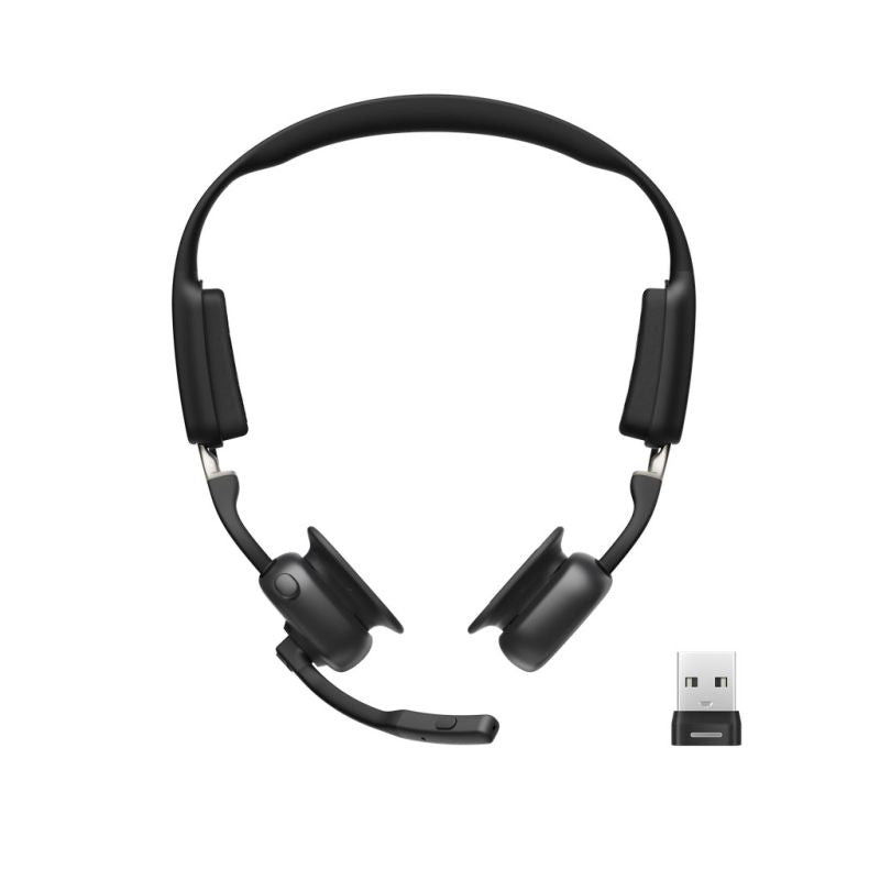 Shokz OpenMeet mic-ANC USB-C wireless bone conduction headphones + USB-A adapter black In preparation Your Sports Performance