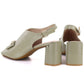 Women's sandals with a bow, olive green, Jezzi RMR25112-3 Jezzi