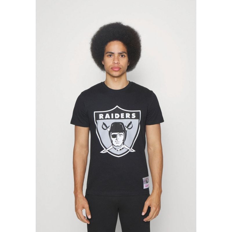 Mitchell &amp; Ness NFL Oakland Raiders Team Logo Tee BMTRINTL1270-ORABLCK Clothing/Lifestyle/T-shirts/Mitchell & Ness Your Sports Performance
