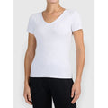 Women's basic V-neck T-shirt 4F 4FWMM00TTSHF3307-27M *Kategoria tymczasowa Your Sports Performance