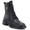 Women's leather ankle boots, black, D&A S.Barski MK62-7014