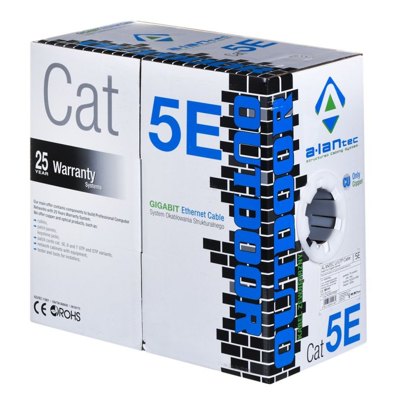 ALANTEC U/UTP network cable cat.5e PE OUTDOOR DRY 305m Kable, gniazda i wtyki/Kable sieciowe Your Sports Performance