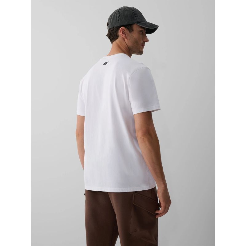 Men's regular printed T-shirt 4F 4FKAW26TTSHM4499-10S