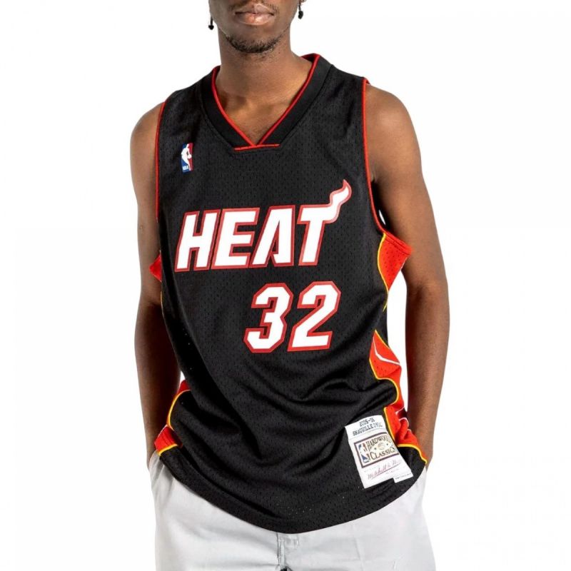 Mitchell &amp;Ness NBA Swingman Miami Heat Shaquille O`Neal T-shirt M SMJYAC18017-MHEBLCK05SON Clothing/Lifestyle/T-shirts/Mitchell & Ness Your Sports Performance