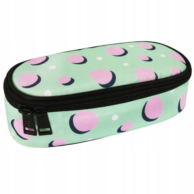 Incood Pink Dots School Pencil Case - 0002-0014 Akcesoria i sprzęt koszykarski/Saszetki, nerki Your Sports Performance