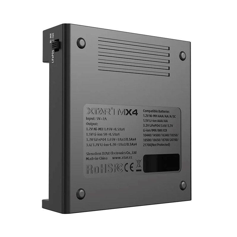 XTAR UNIVERSAL CHARGER FOR LI-ION, NIMH BATTERIES MX4 Baterie, akumulatorki i ładowarki/Ładowarki akumulatorowe (bez akumulatorków) Your Sports Performance