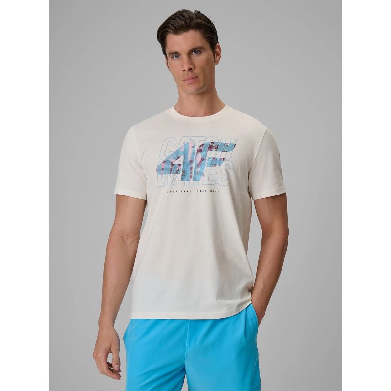 Men's regular printed T-shirt 4F 4FRSS26TTSHM4295-11S