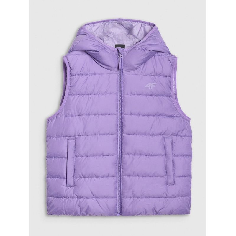 Girls' down vest with synthetic filling 4F 4FJRAW25TVJAF322-51S 4f