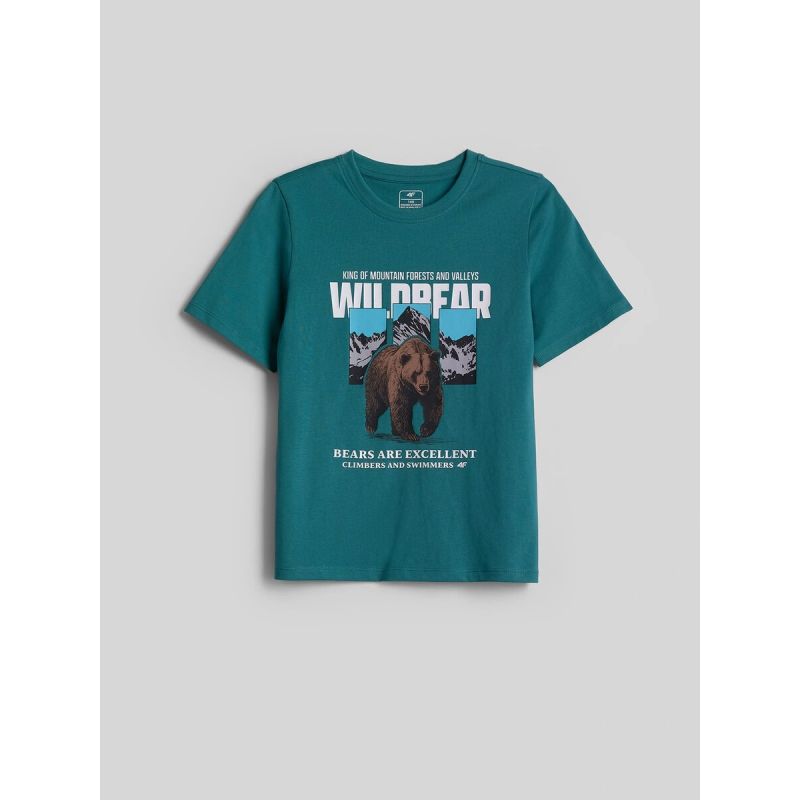 Boy's regular printed T-shirt 4F 4FJKAW26TTSHM4456-46S